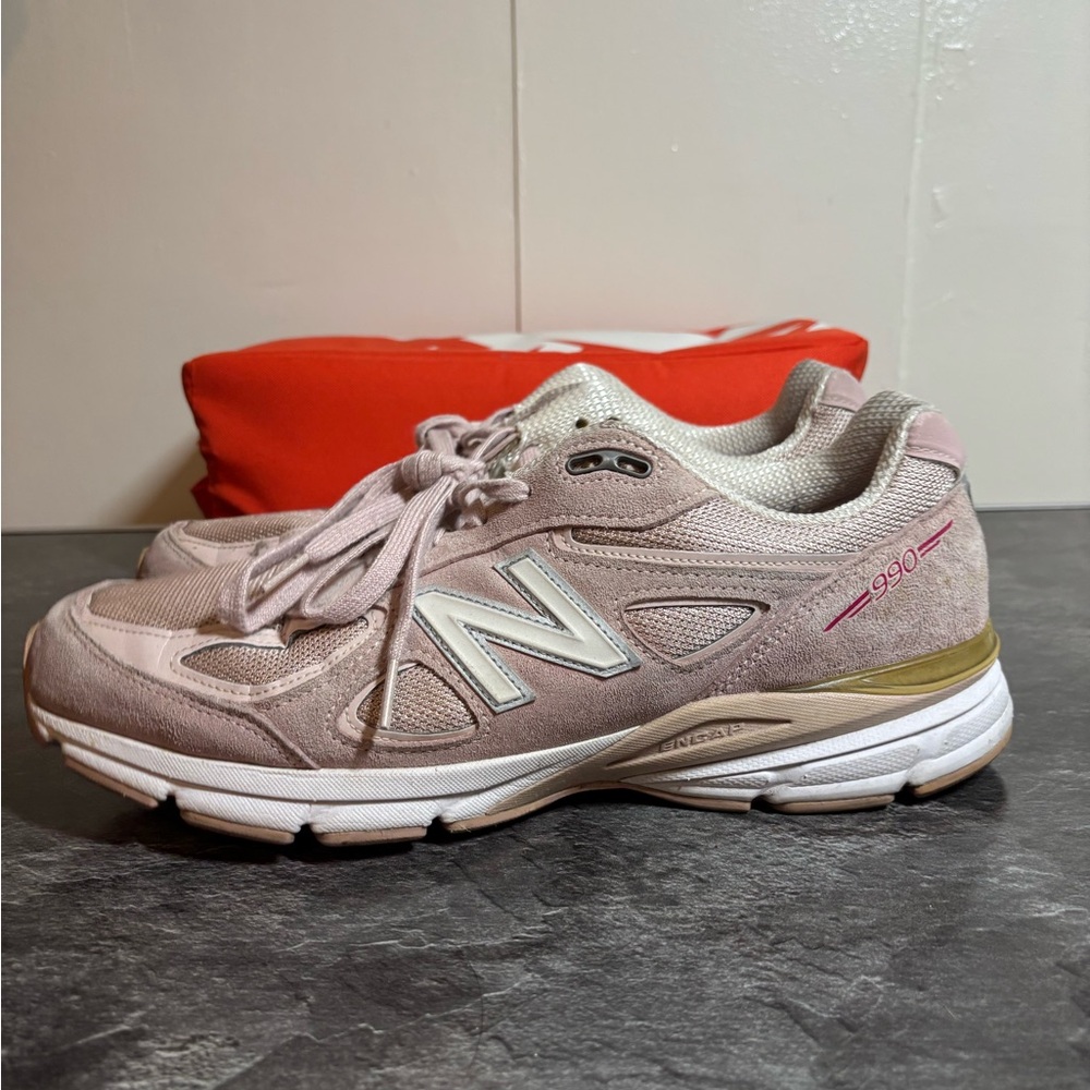New Balance 990v4 Pink Ribbon (Faded Rose) Pink and Gray Men's Sneakers